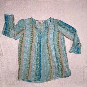 Women’s Simply Noelle L/XL(12-14) Blue/Green Top